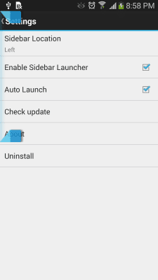 Screenshot of the application Sidebar Launcher - #7