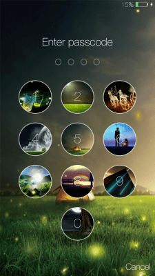 Screenshot of the application Fireflies lockscreen - #3