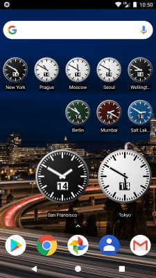 Screenshot of the application World Clock Widget - #1