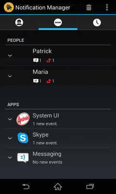 Screenshot of the application Notification Manager - #1