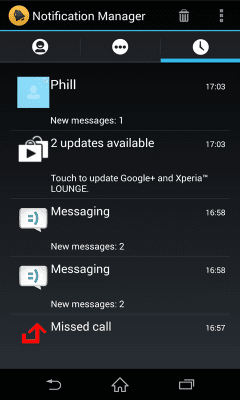 Screenshot of the application Notification Manager - #5