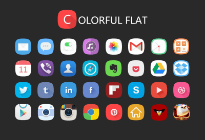 Screenshot of the application Flat Solo Launcher Theme - #1