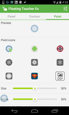Screenshot of the application Floating Toucher Ex - #3