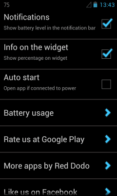 Screenshot of the application Customized Battery - #6