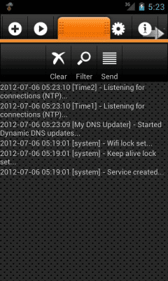 Screenshot of the application Time Server - #4