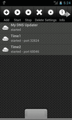 Screenshot of the application Time Server - #8