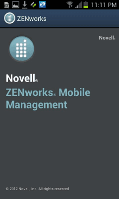 Screenshot of the application ZENworks - #1