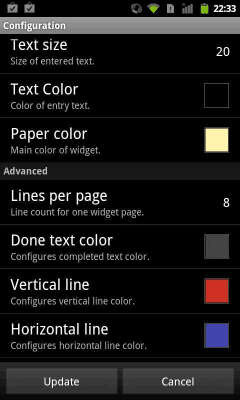Screenshot of the application To Do List Widget Lite - #4