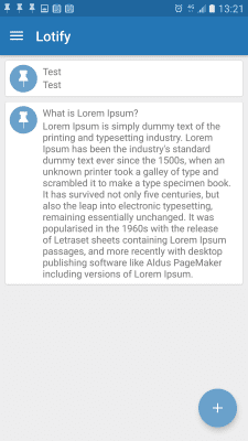 Screenshot of the application Lotify - #7