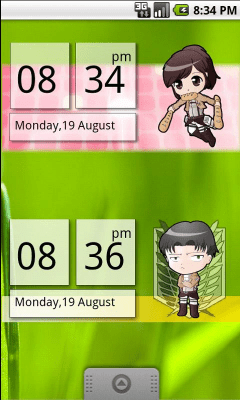 Screenshot of the application Chibi Attack Titan Clock (2x4) - #1