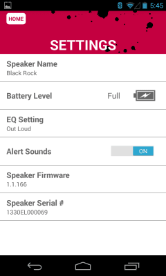 Screenshot of the application UE MINI BOOM - #5