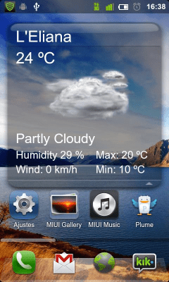 Screenshot of the application Clima Widget - #1