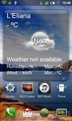 Screenshot of the application Clima Widget - #2