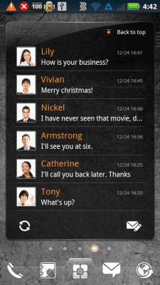 Screenshot of the application EZ SMS Widget - #1