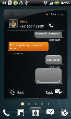 Screenshot of the application EZ SMS Widget - #2