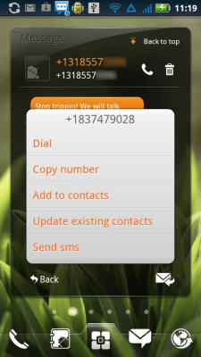 Screenshot of the application EZ SMS Widget - #8