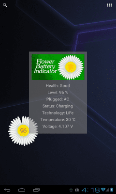 Screenshot of the application Colorful battery indicator - #3