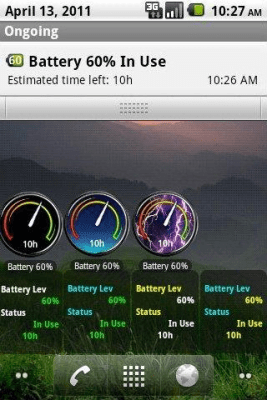 Screenshot of the application Battery Status Widget - #1