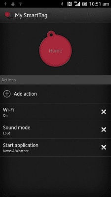 Screenshot of the application Xperia SmartTags - #3