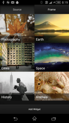 Screenshot of the application Beautiful Pictures: A Widget - #2