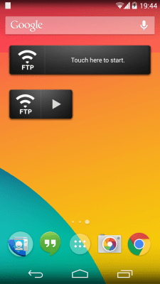 Screenshot of the application Ftp Widget - #1