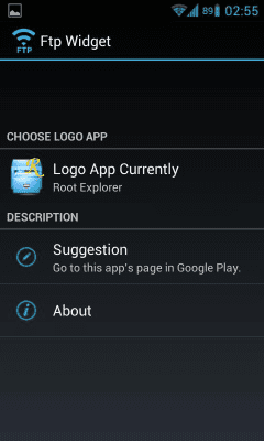 Screenshot of the application Ftp Widget - #2