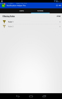 Screenshot of the application Notification Helper *ROOT* - #5