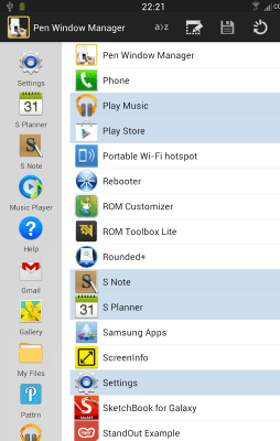 Screenshot of the application PEN Window Manager - #2