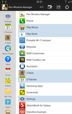 Screenshot of the application PEN Window Manager - #7