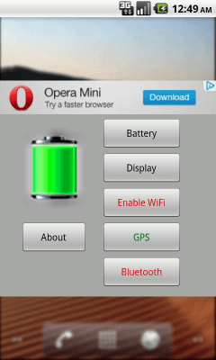 Screenshot of the application Green Battery - #3