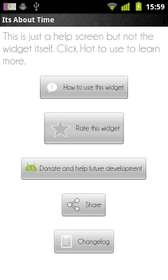 Screenshot of the application Its About Time Widget - #4