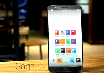 Screenshot of the application Saga3 metro style - Icon Pack - #4