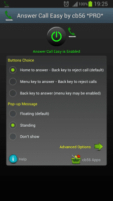Screenshot of the application Answer Call Home button Easy - #2