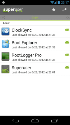 Screenshot of the application ChainsDD Superuser - #1