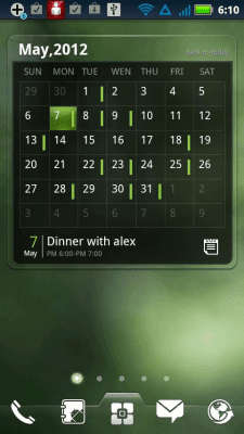 Screenshot of the application EZ Calendar Widget - #1