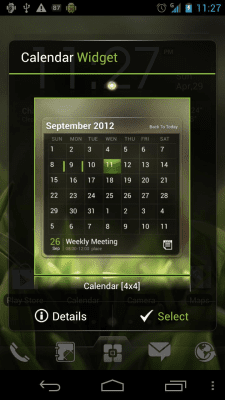 Screenshot of the application EZ Calendar Widget - #5