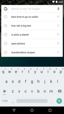 Screenshot of the application Google Start - #5