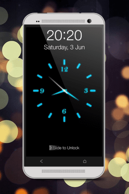 Screenshot of the application Glowing Clock Locker - Blue - #1