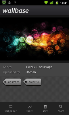 Screenshot of the application Wallbase HD Wallpapers - #3