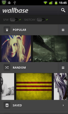 Screenshot of the application Wallbase HD Wallpapers - #5