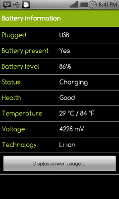 Screenshot of the application Battery Power Widget - #3