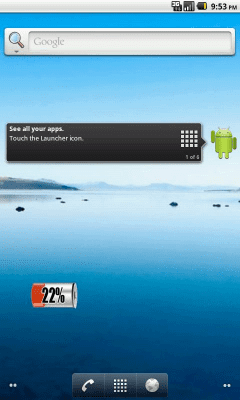 Screenshot of the application Cool Battery Widget - #5