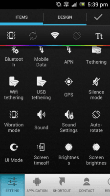 Screenshot of the application 1Tap Quick Bar -Quick Settings - #5