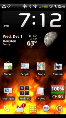 Screenshot of the application KF Flames Free Live Wallpaper - #1