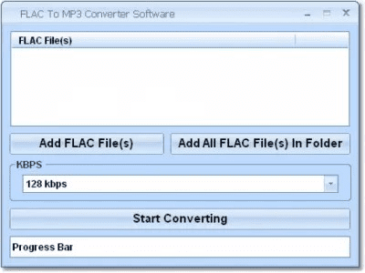 Screenshot of the application SobolSoft FLAC To MP3 - #1