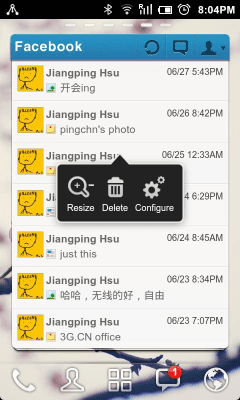 Screenshot of the application GO FBWidget - #7