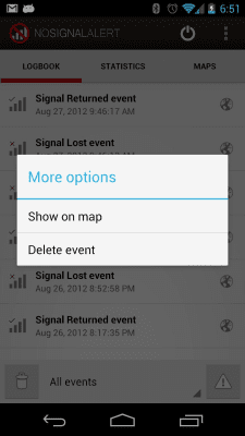 Screenshot of the application No Signal Alert - #8