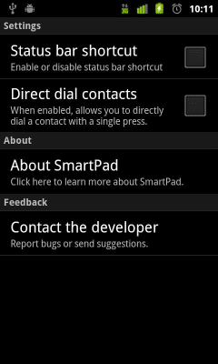 Screenshot of the application SmartPad Lite - #6