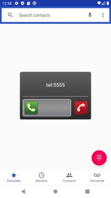 Screenshot of the application Tiny Call Confirm - #1