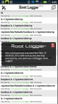 Screenshot of the application Root Logger - #2